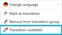 Option Translation outdated