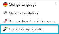 Option Translation up to date