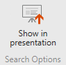 Button Show in presentation