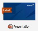 Presentation with Label