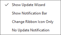 Update Notification Modes