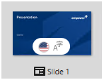 Thumbnail with Gray Translation Symbol