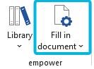 Split Button Fill in document