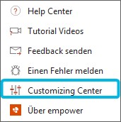 Option Customizing Center