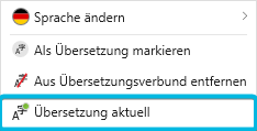 Option Übersetzung aktuell