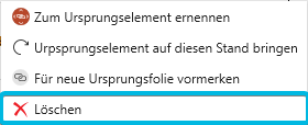 Option Löschen für verlinkte Kopie