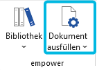 Split-Button Dokument ausfüllen