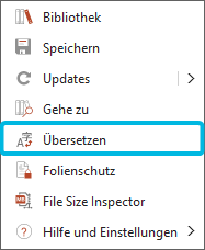 Option Übersetzen