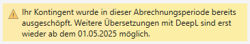 DeepL-Limit überschritten