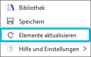 Option Elemente aktualisieren