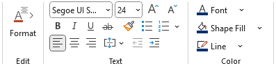 Groups Text and Color in PowerPoint