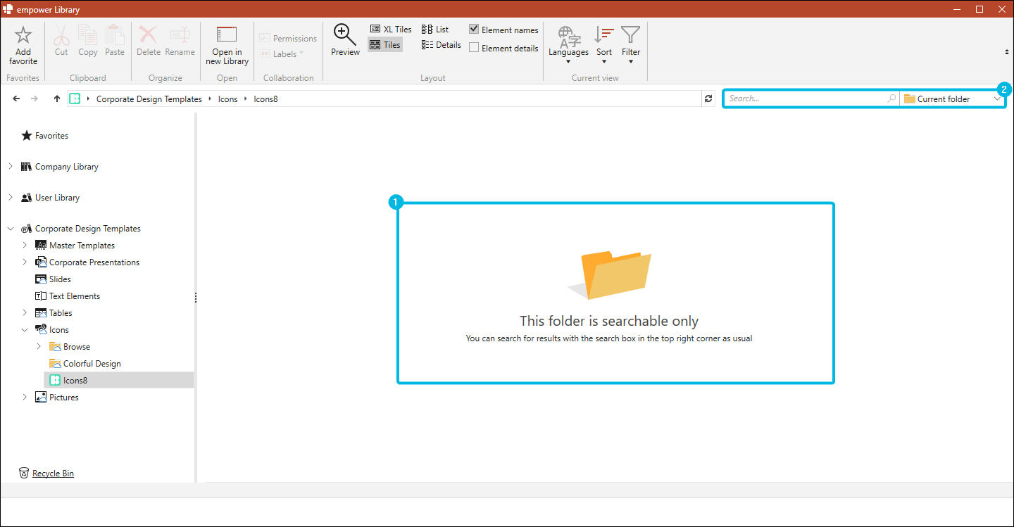 Search Integration Folder