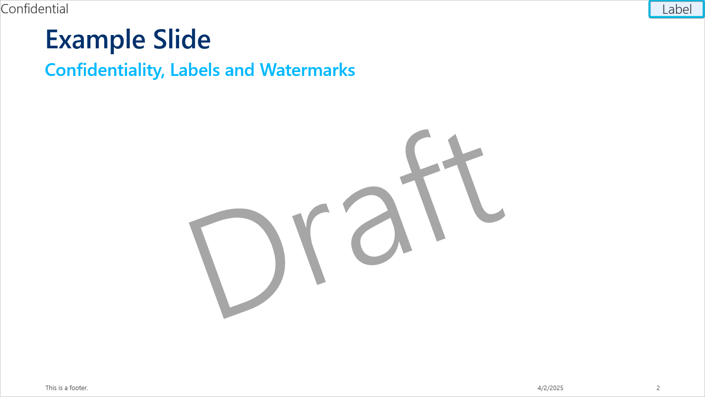 Label Master Field (Example)