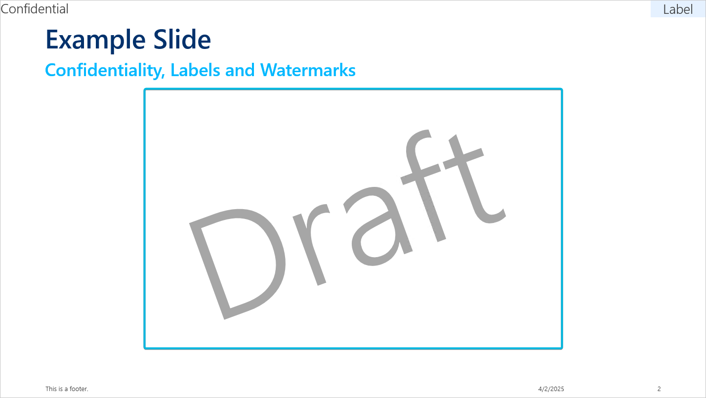Watermark Master Field (Example)