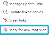 Option Mark for new root slide