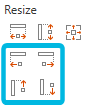 Buttons Resize to Align Left, Right, Top, Bottom