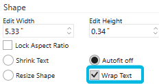 Checkbox Wrap Text