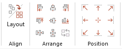 Ribbon Displaying Layout Tools