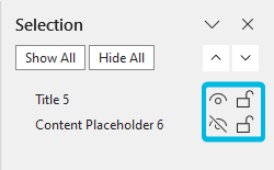 Selection Element Overview Eye Symbol