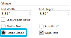 Button Resize Shape