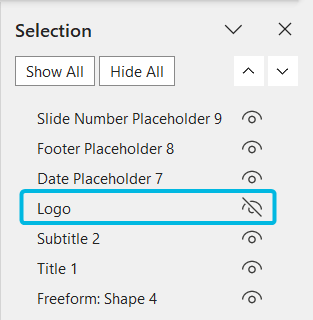 Logo in Selection Pane
