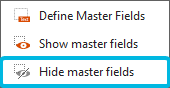 Option Hide master fields
