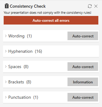 Consistency Check Overview