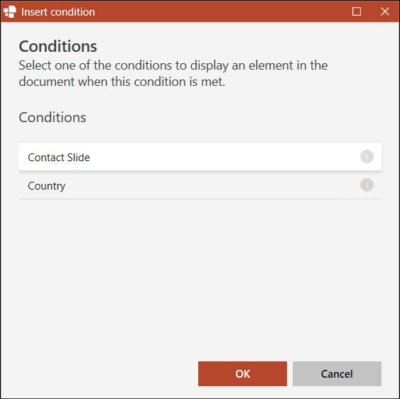 Choose Condition