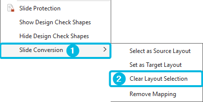 Option Clear Layout Selection