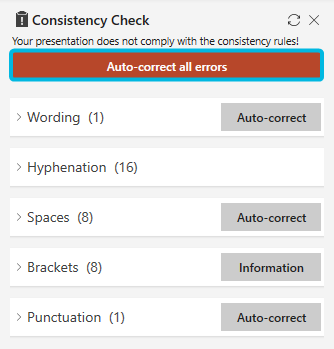 Button Auto-correct all errors