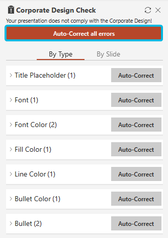 Button Auto-Correct all errors
