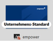 Markierung für Unternehmensstandard