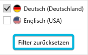 Option Filter zurücksetzen