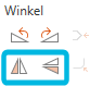 Buttons Horizontal kippen und Vertikal kippen