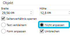 Button Nicht anpassen