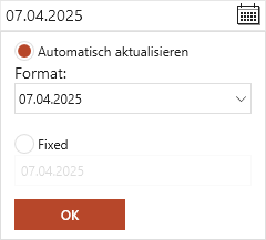 Datum automatisch aktualisieren