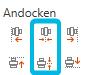 Buttons Horizontal andocken und Vertikal andocken