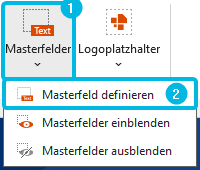 Option Masterfelder definieren