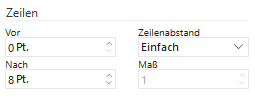 Bereich Zeilen