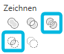Buttons In Einzelmengen und Schnittmenge bilden