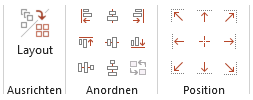 Ribbon mit Layout Tools