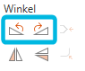 Buttons Linksdrehung 90° und Rechtsdrehung 90°