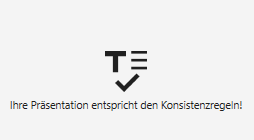 Konsistenz Check abgeschlossen