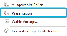 Option Präsentation