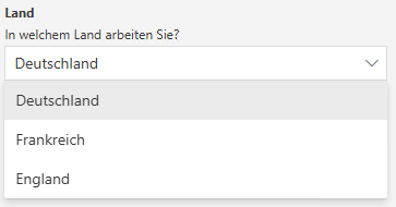 Einfachauswahl-Frage