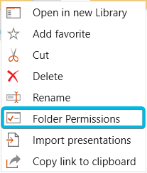 Option Folder Permissions