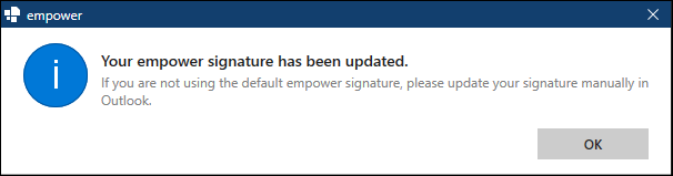 Dialog Box for Signature Updates