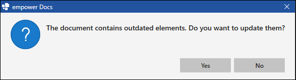 Update Notification for Elements