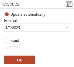 Update Date Automatically