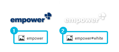 Main Logo (1) and Logo Variant (2) in Library